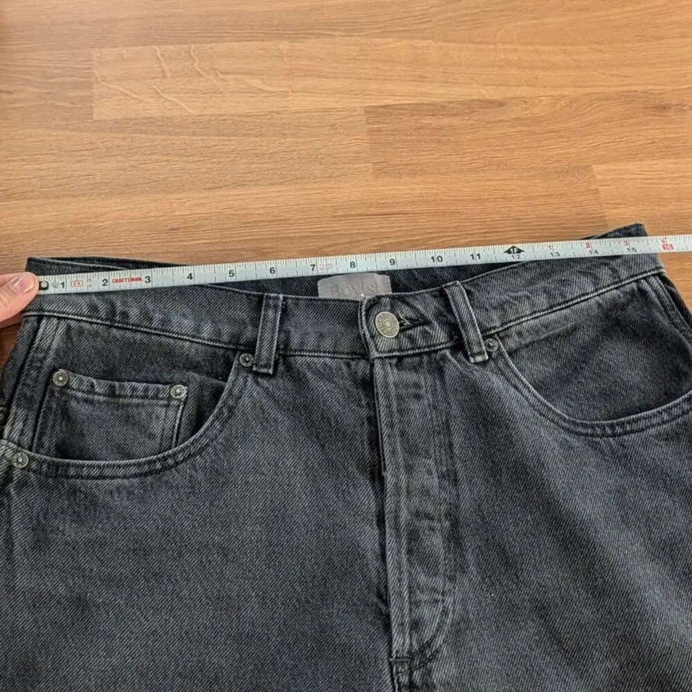 Boyish The Timmy Ultra High-Rise Straight Jeans Womens 29 Black Denim Ankle
